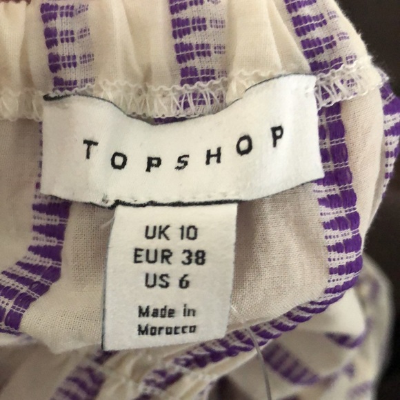 NWT Topshop stripe bow tie sleeve romper size 6 - Picture 6 of 7